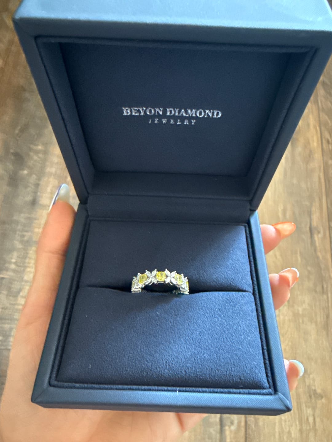 Customer photo review of Deposit/Final Payment ztt Custom plat eternity band