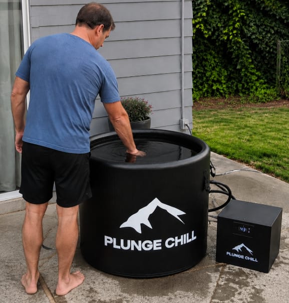 Customer photo review of Cold Plunge Chiller + Tub (XXL)