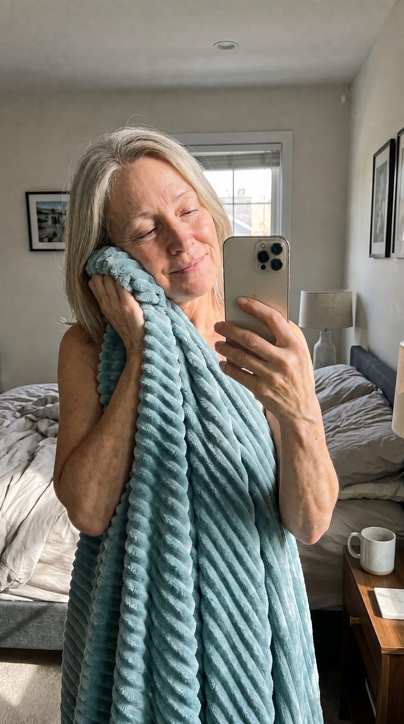 Customer photo review of Extra NuvoDreams™ Hypoallergenic Blanket One Time Only Offer!