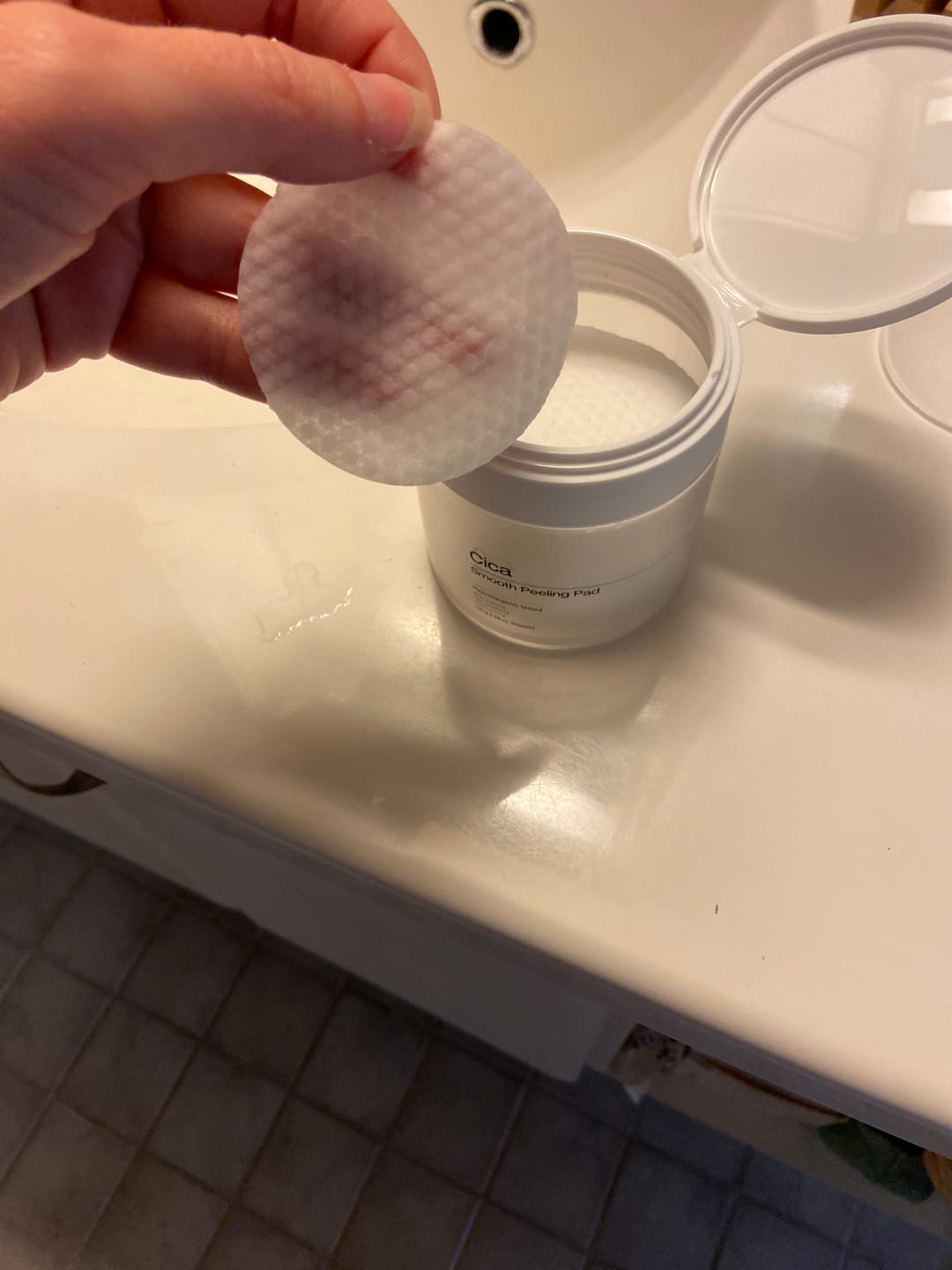 Customer photo review of The Potions Cica Smooth Peeling Pads (60stk) - Enkel eksfoliering som revitaliserer og fornyer