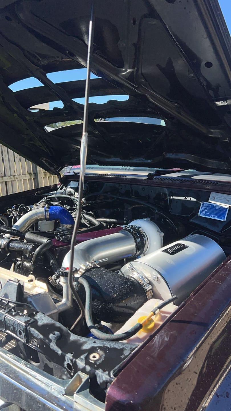 Customer photo review of Custom Air box to suit Nissan GQ Patrol Large Pod - Guard Mounted