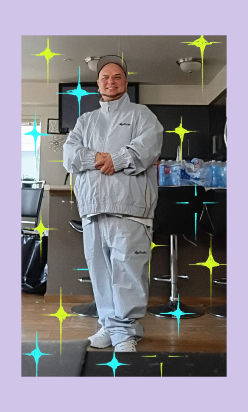 Customer photo review of Fiamma Track Jacket- Baby Blue