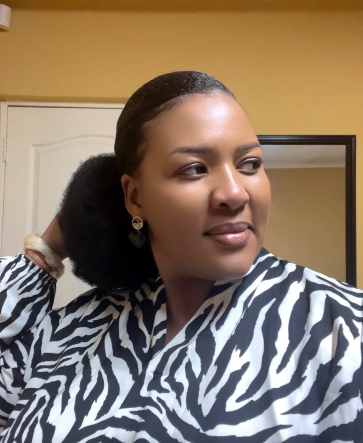 Customer photo review of Black Era Adore Silver Earrings