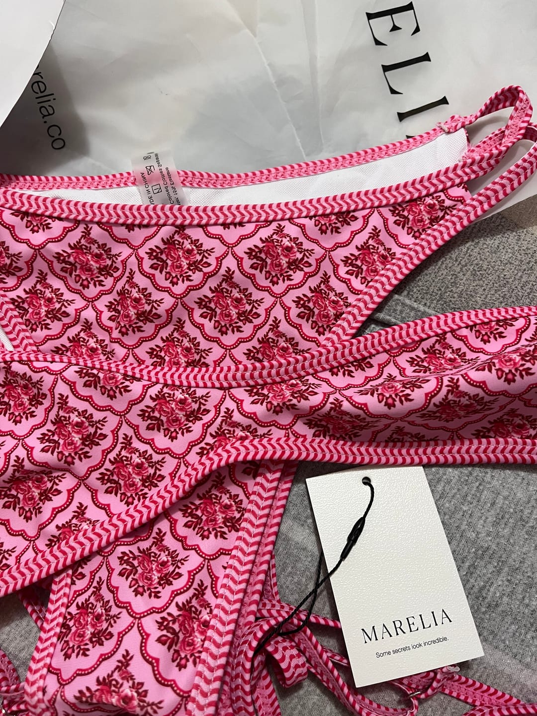 Customer photo review of Baroque Print Bikini Set