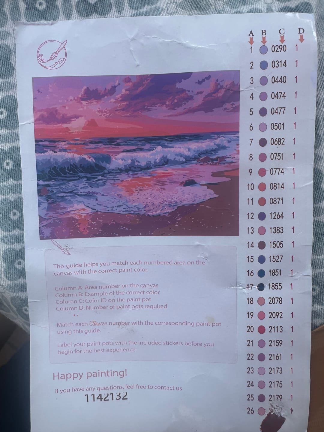 Customer photo review of Pink sunset | Paint by Number