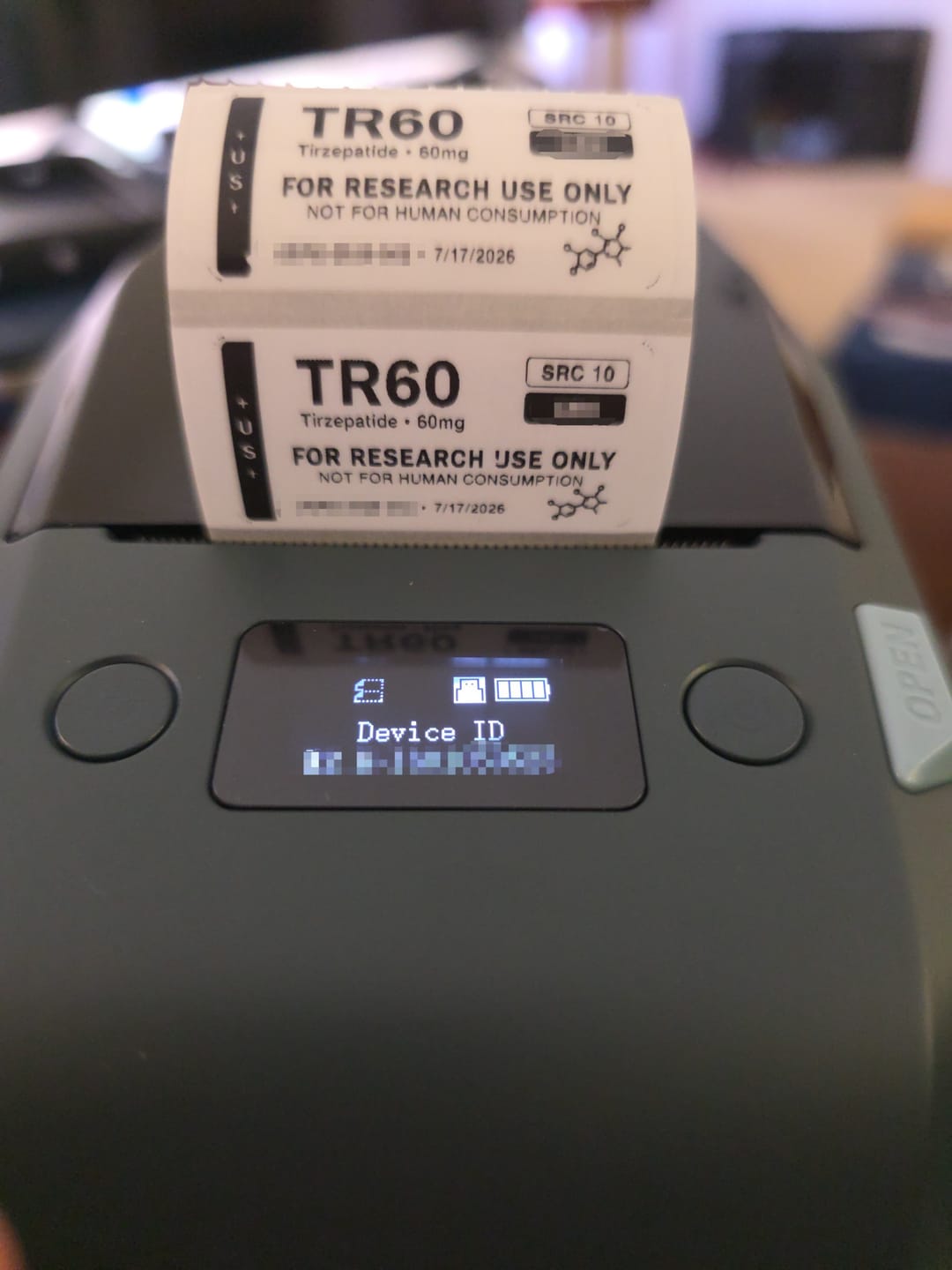 Customer photo review of NIIMBOT M2 Thermal Transfer Label Maker, Smart Color Printing with Phones & PC for Office, Lab, Vial Bottle