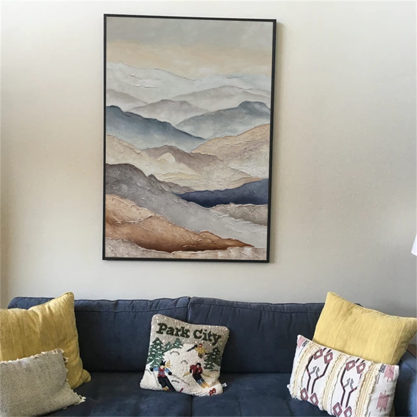 Customer photo review of Minimalist Mountain Texture Canvas # MM409