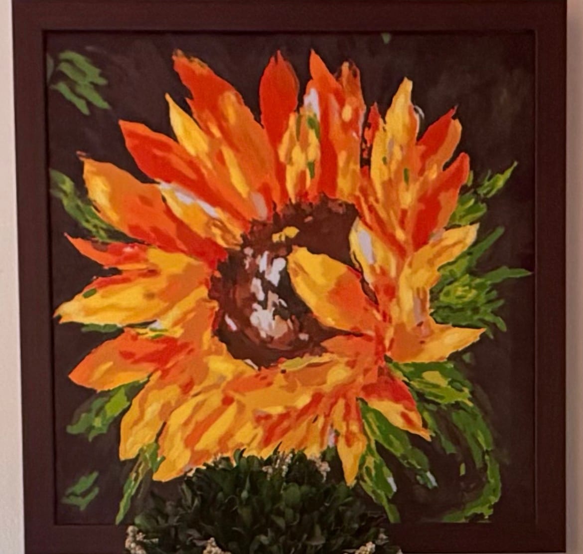 Customer photo review of Paint by Numbers – Bright Sunflower Close-Up - by Mariia Sukalova