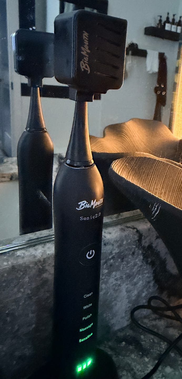 Customer photo review of Big Mouth Sonic Toothbrush 2.0