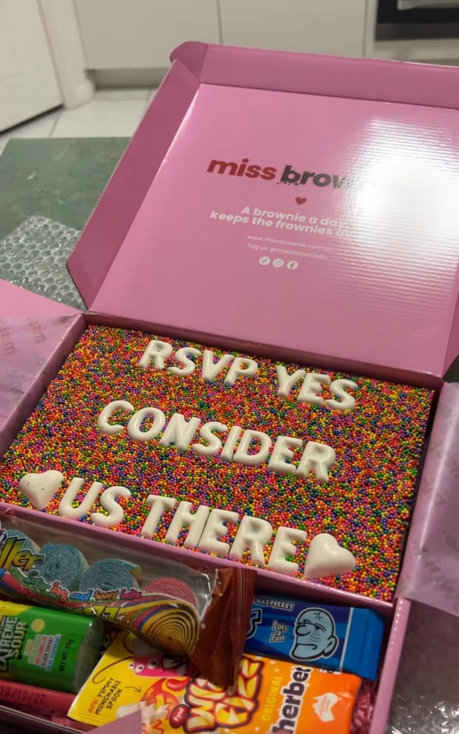 Customer photo review of Birthday Brownie · Large