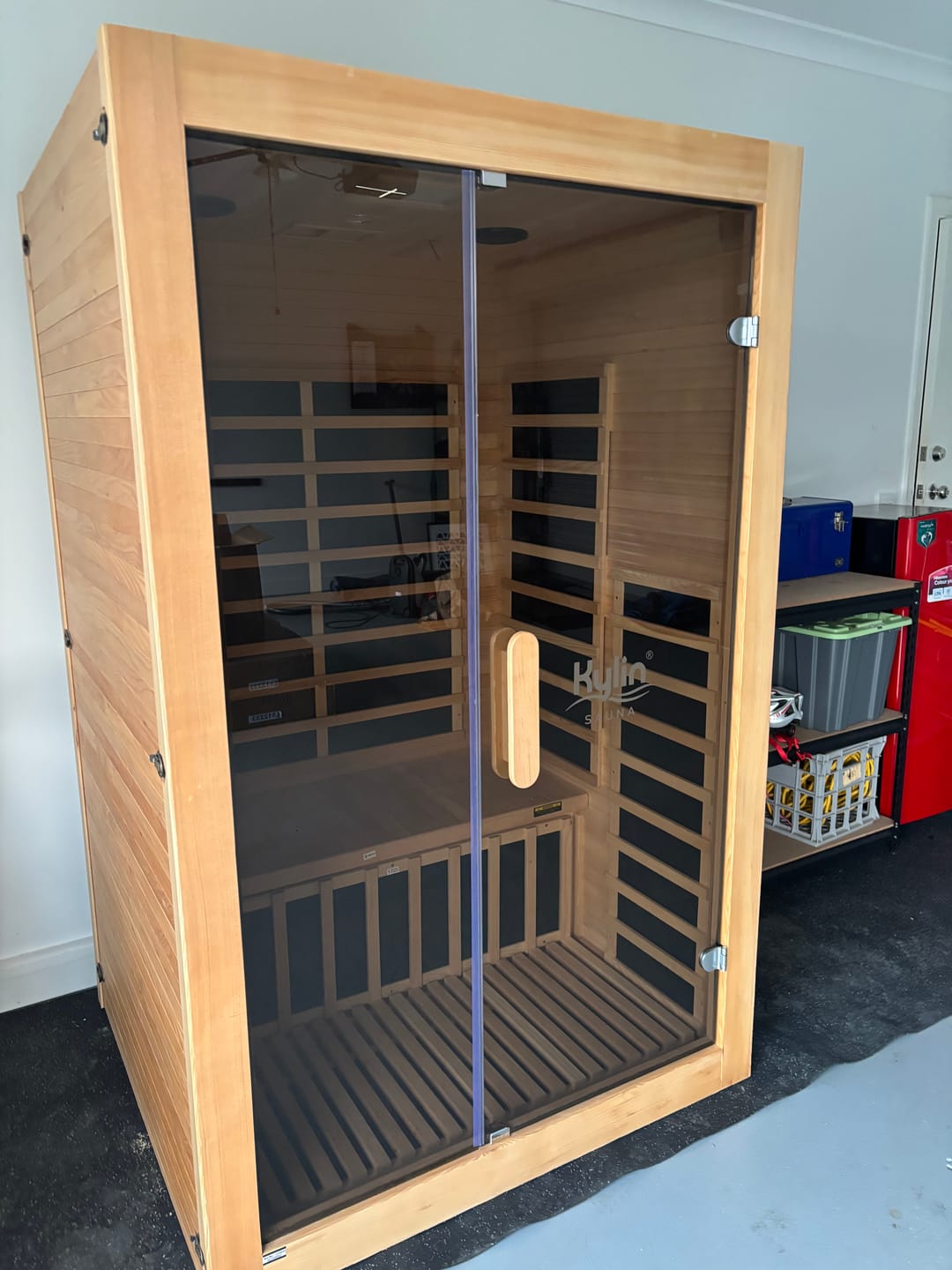Customer photo review of Kylin Low EMF Carbon Infrared Sauna Room 2 Person H6203 (Floor Heater included)