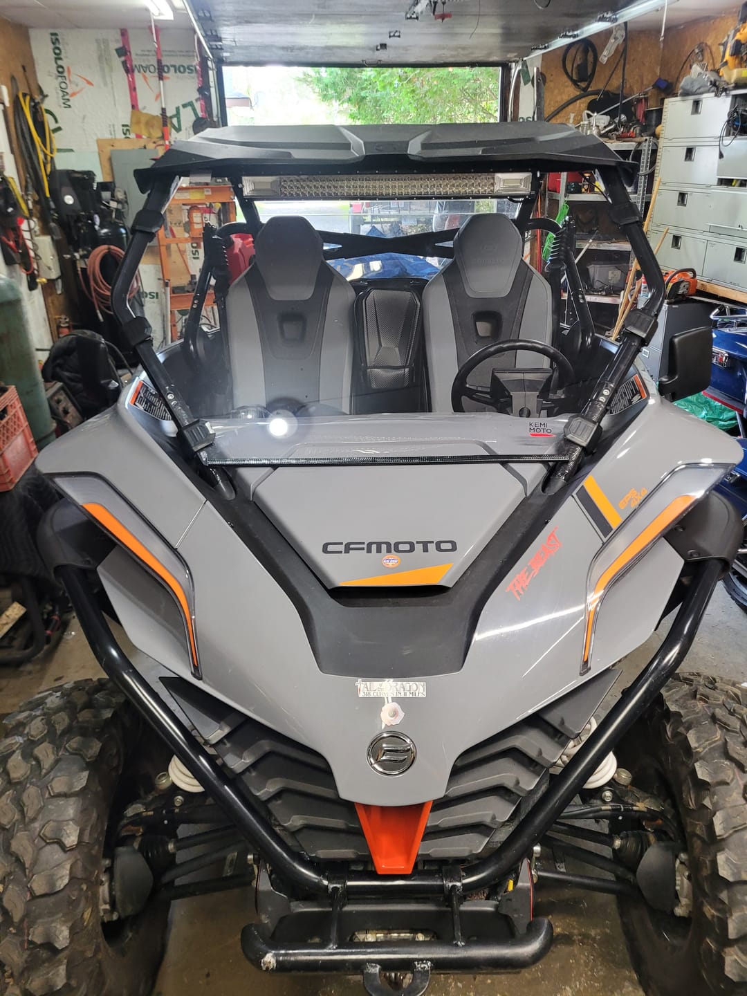 Customer photo review of Scratch Resistant Full Windshield for CFMOTO ZForce 950