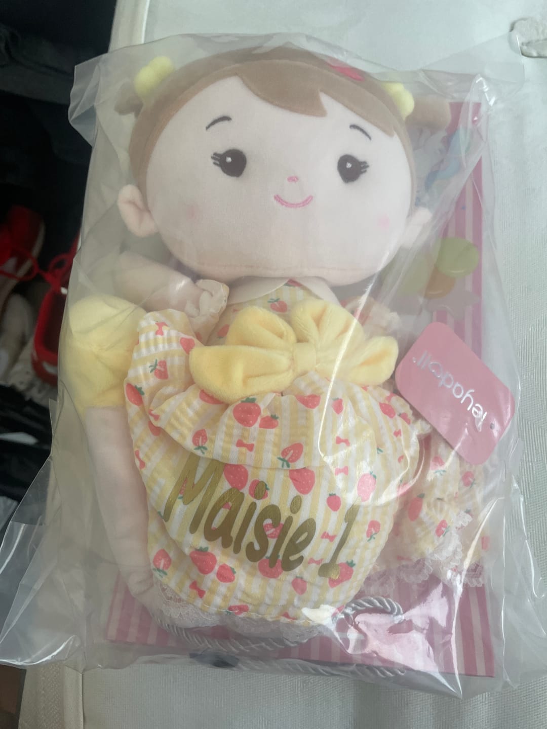 Customer photo review of Personalized Strawberry Girl - Yellow