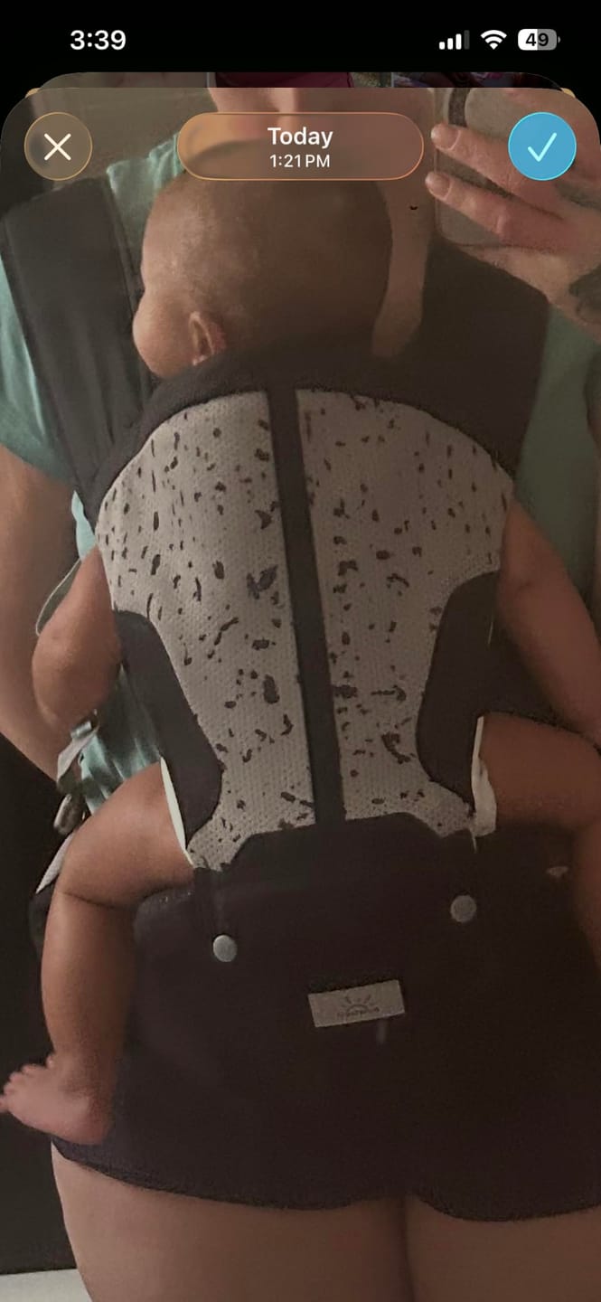 Customer photo review of Ashton ComfortCarry™ Baby Carrier