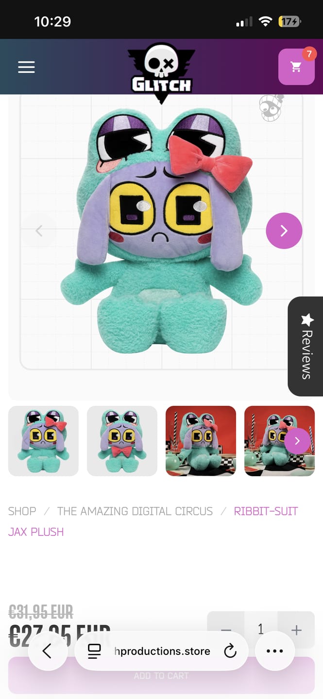 Customer photo review of Ribbit-Suit Jax Plush