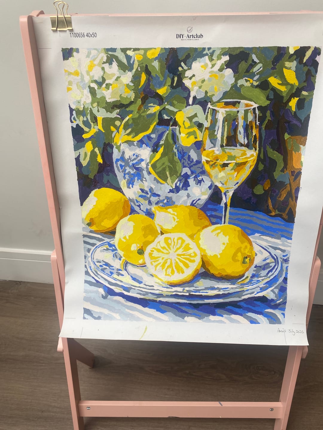 Customer photo review of Lemons and Wine | Paint by Numbers