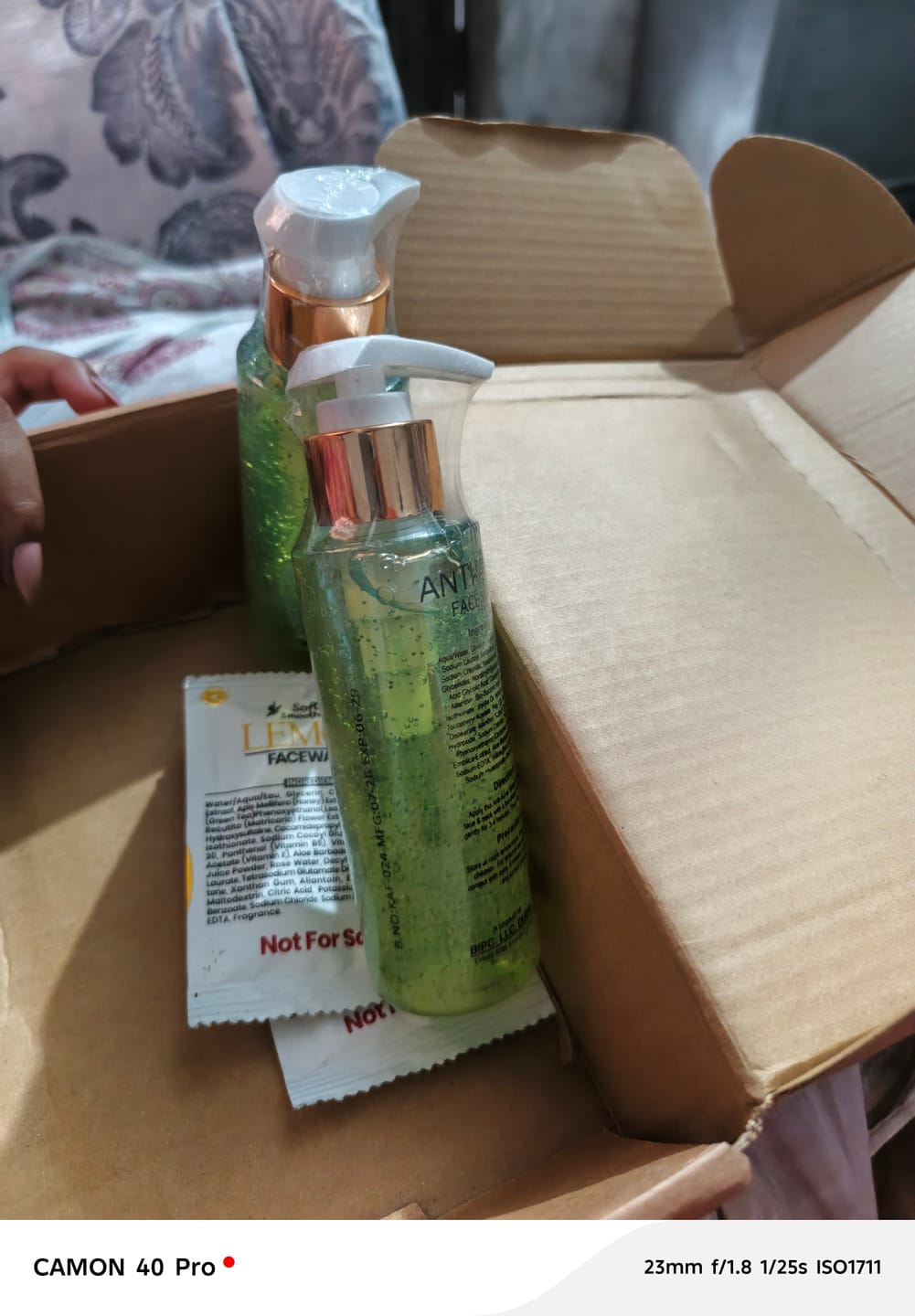 Customer photo review of ClearSkin Pro Anti Acne Face Wash Double Pack