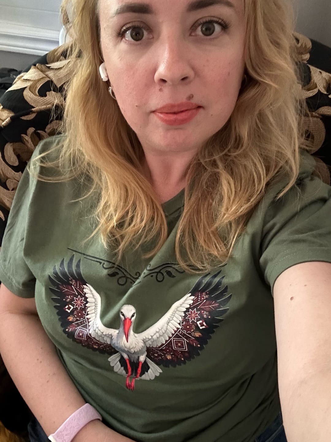 Customer photo review of Guardian Stork T-Shirt