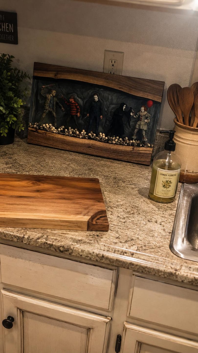Customer photo review of Horror Resin Cutting Boards