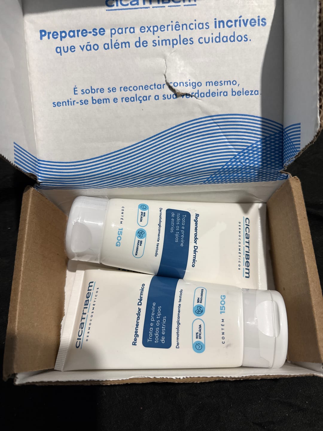 Customer photo review of Creme Antiestrias Regenerador Dérmico