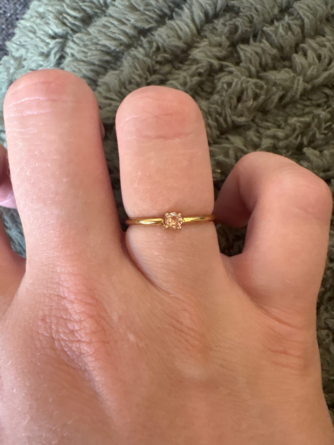 Customer photo review of Birthstone 18K Gold Rings