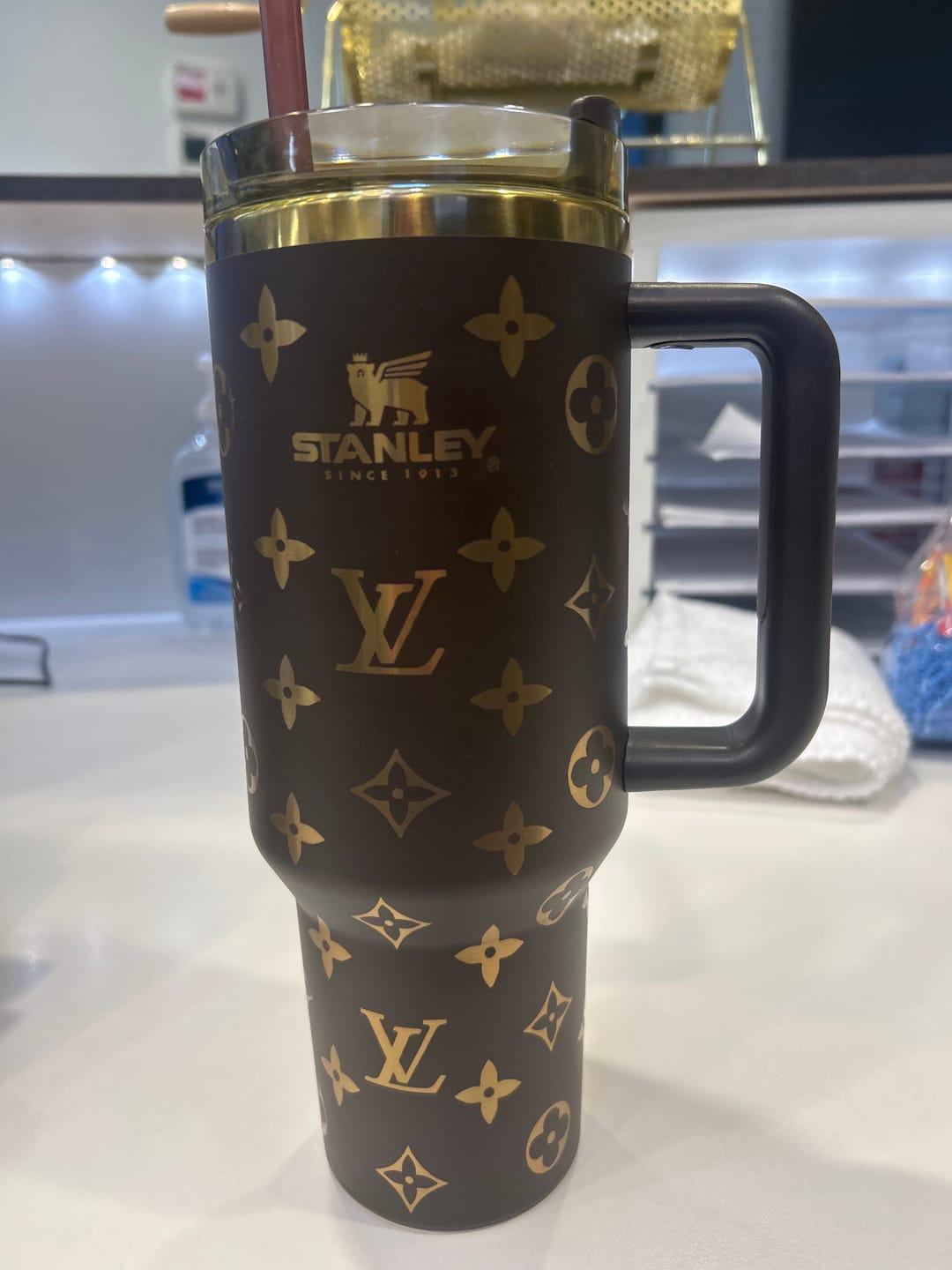 Customer photo review of Designer Holographic In-Car Insulated Cup 40 OZ