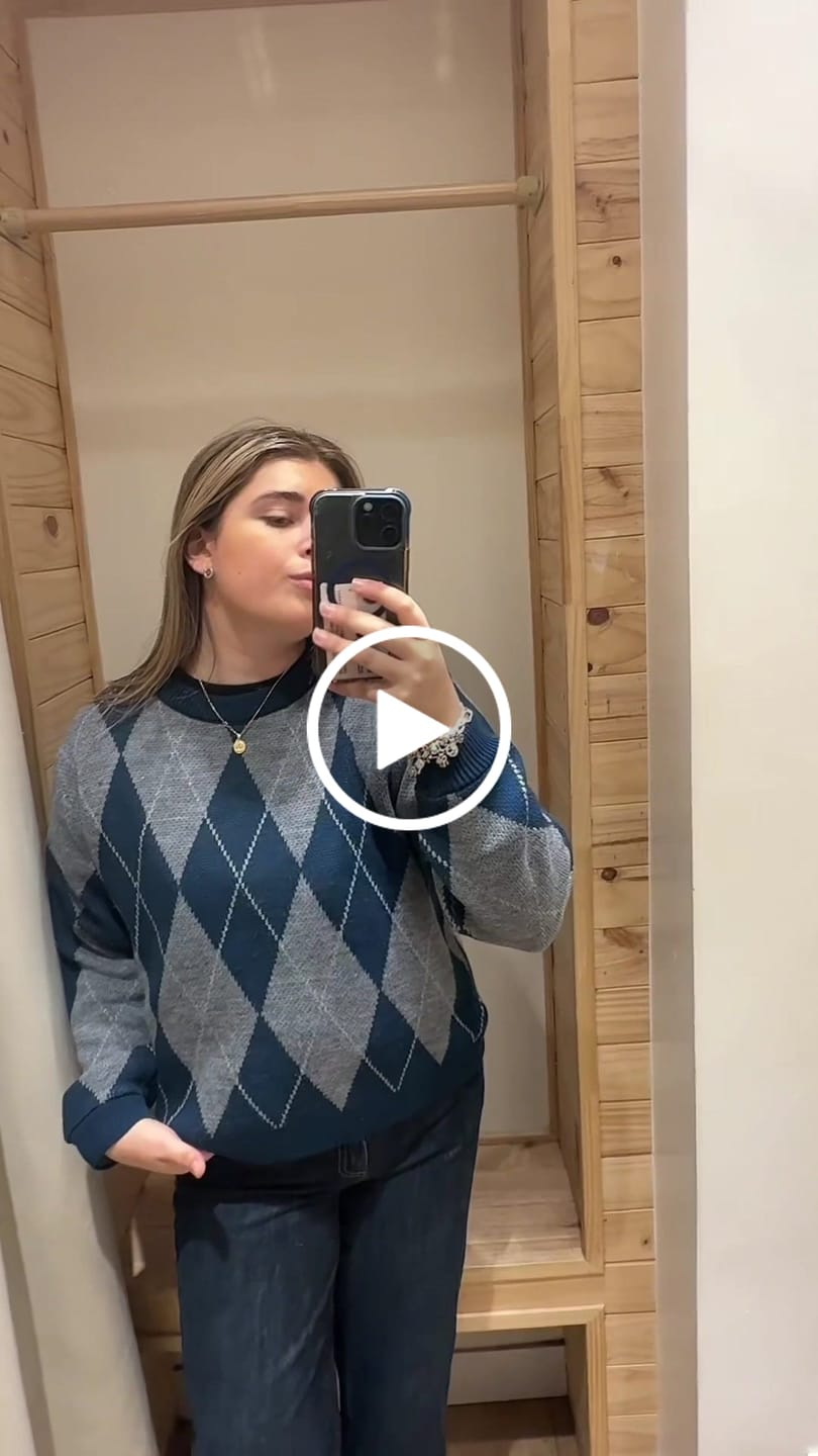 Customer video review of Sweater Rombos Grey