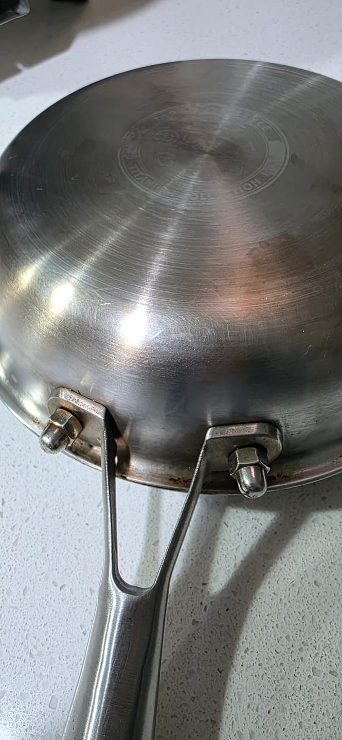 Customer photo review of Hand-Hammered Titanium Pan