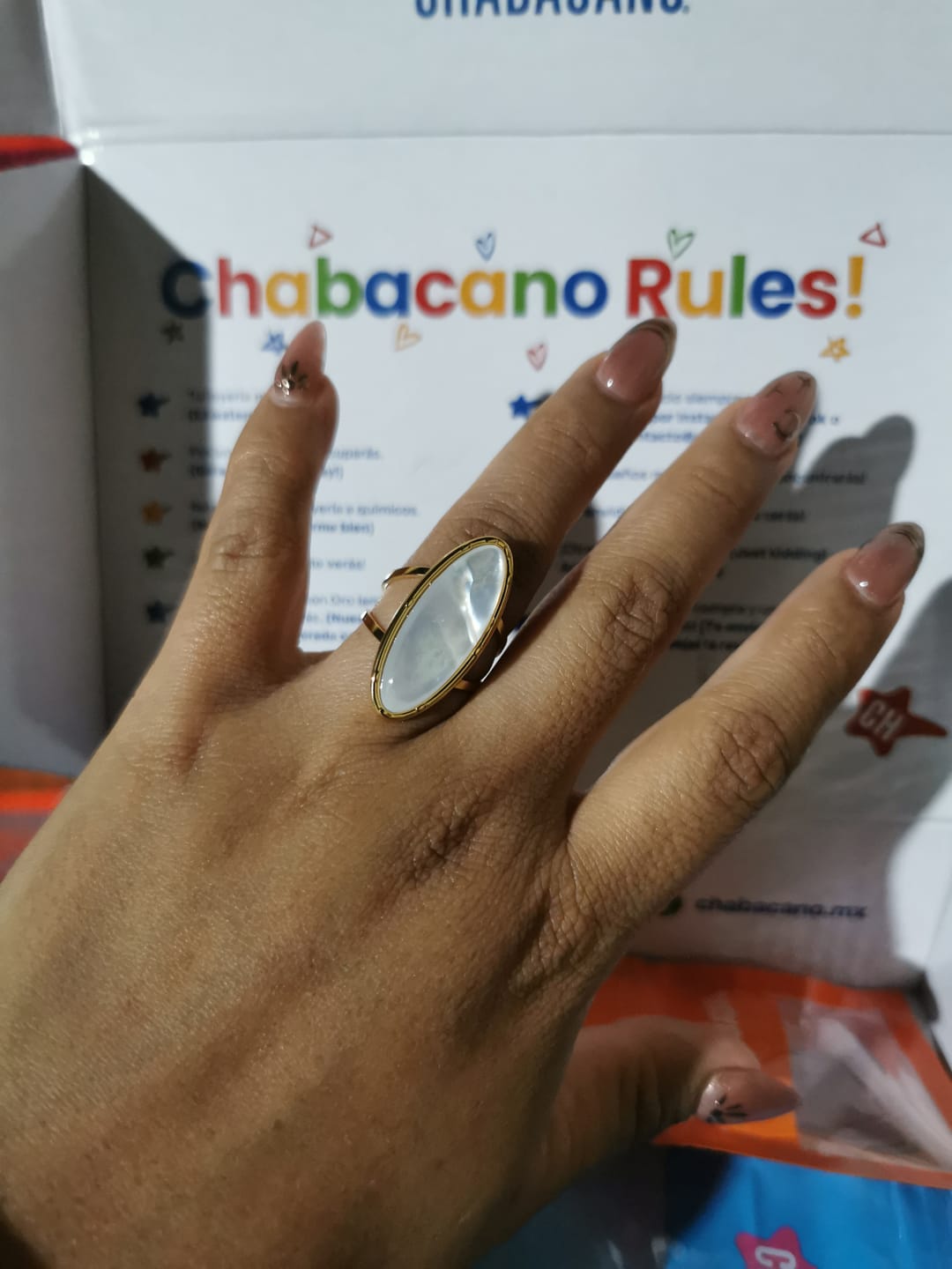 Customer photo review of Anillo Ajustable Gema