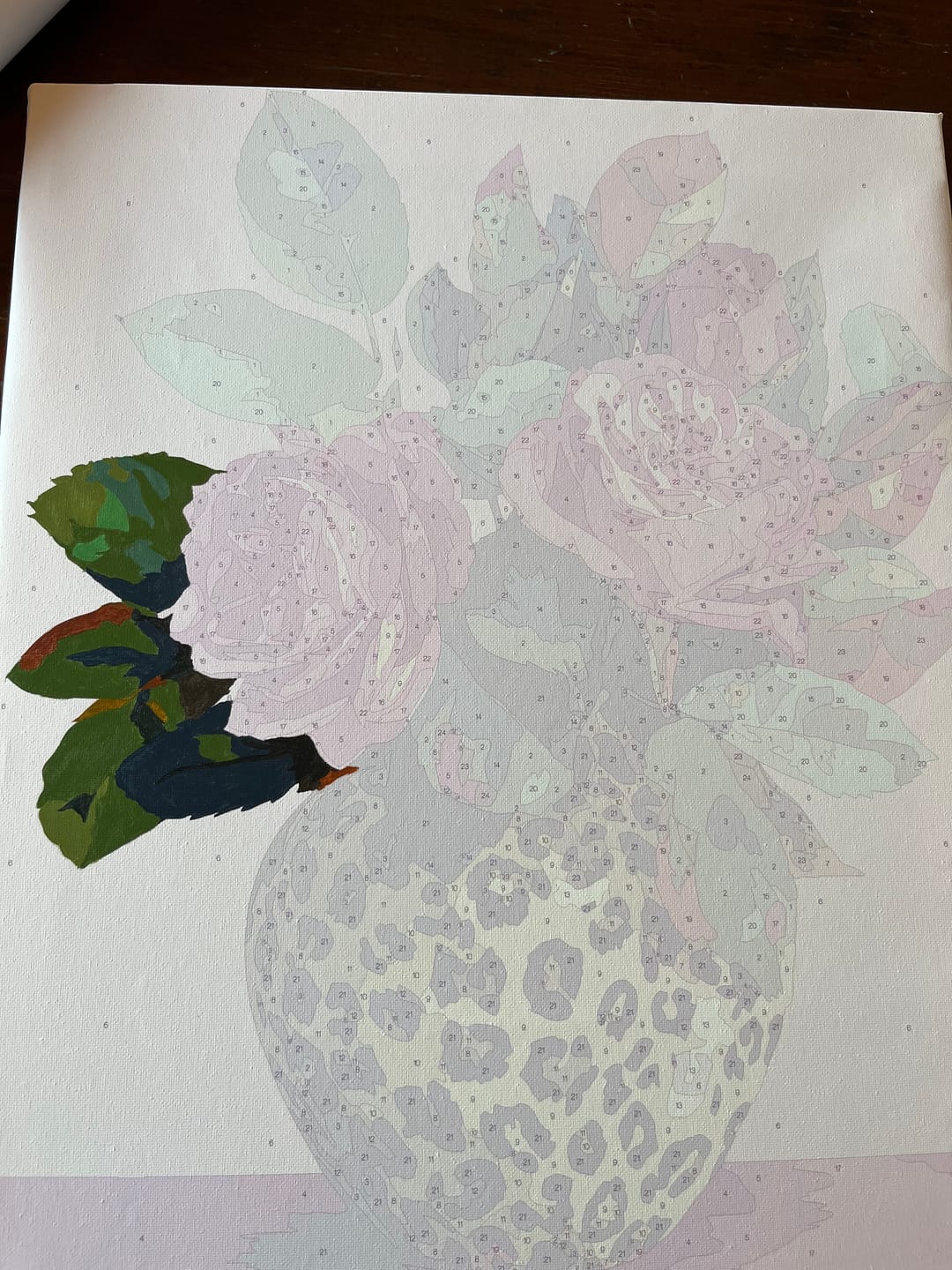 Customer photo review of Wild Roses | Paint by Number