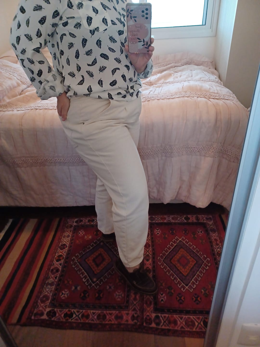 Customer photo review of Calça Jeans Reta Araçá Azul Claro