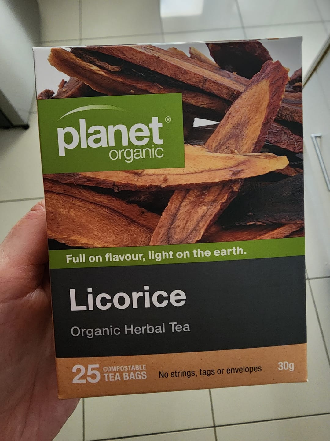 Customer photo review of Licorice Tea 25 Tea Bags - Certified Organic