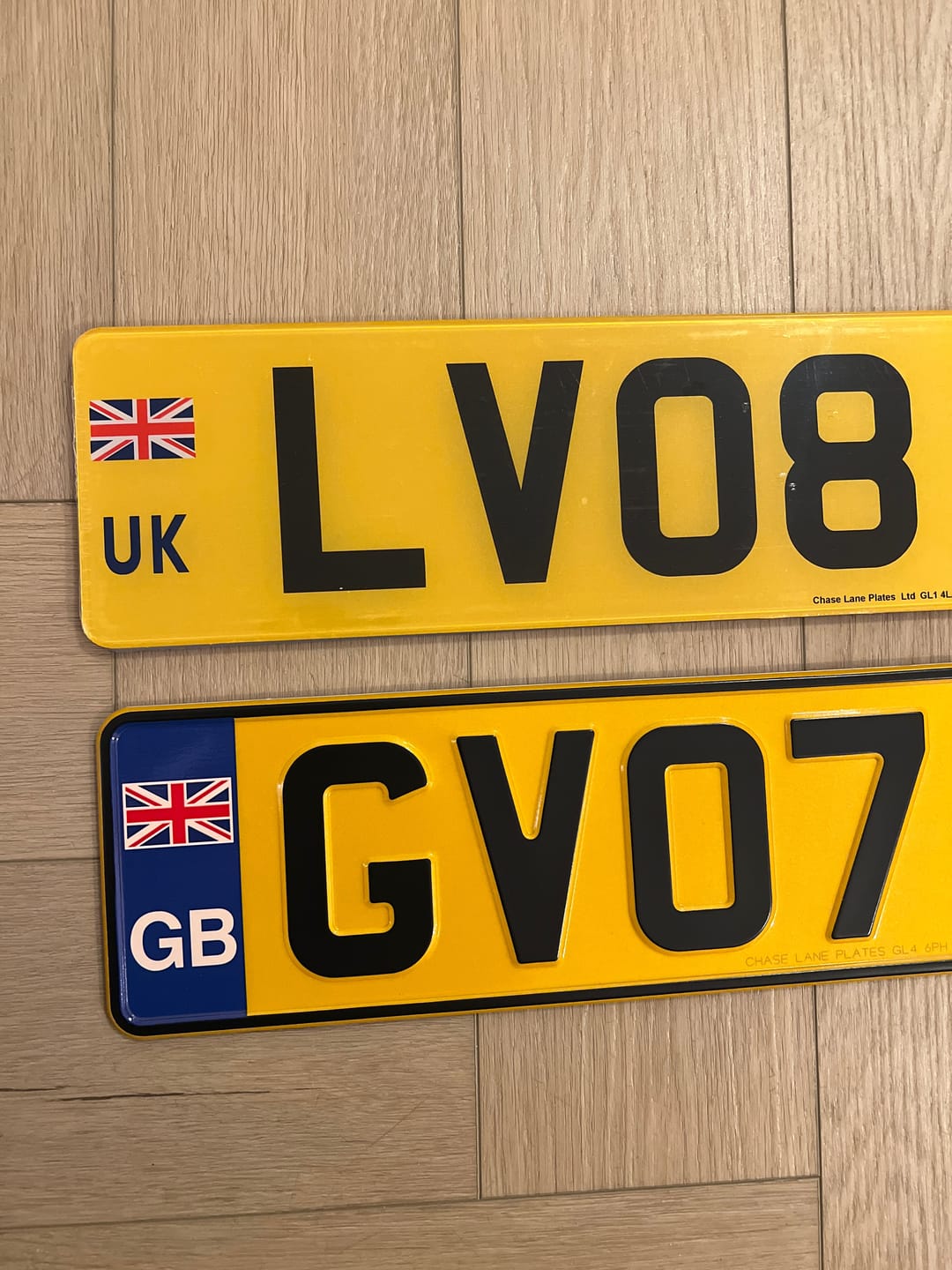 Customer photo review of Metal Pressed Number Plate - 520mm x 111mm GB Badge