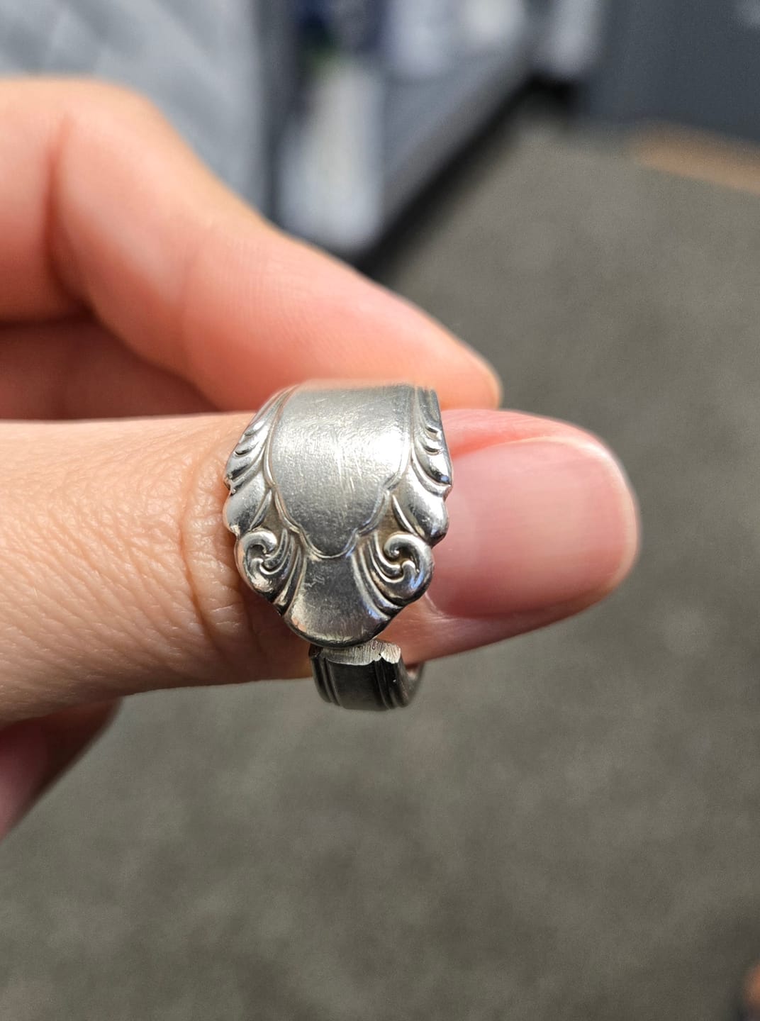Customer photo review of Mamaw’s Mystery Spoon Ring