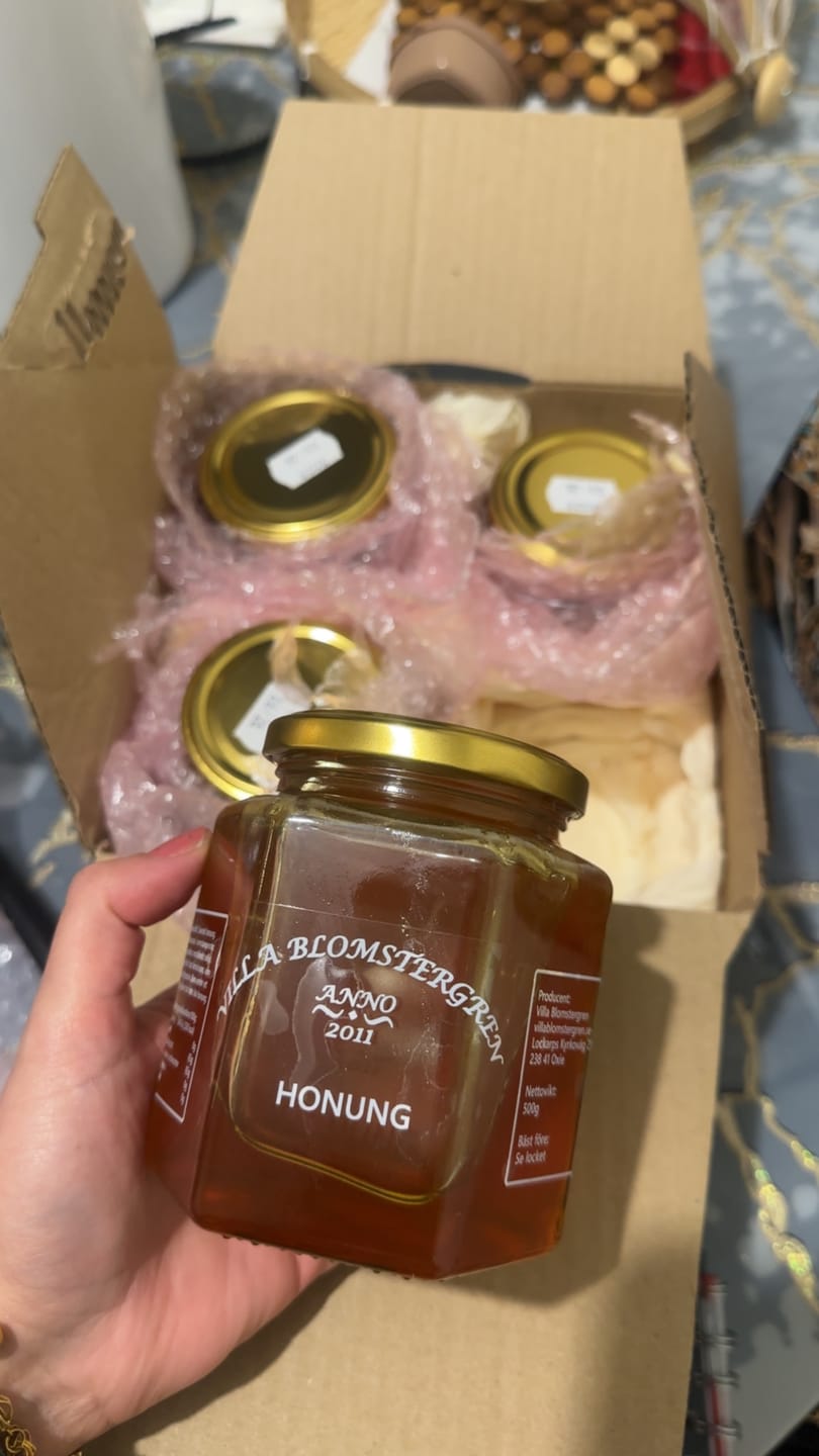 Customer photo review of Flytande honung 2 kg (4×500 g) – Svensk RAW honung