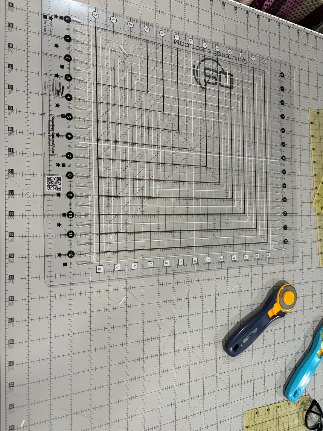 Customer photo review of Stripology Squared Quilt Ruler, Creative Grids