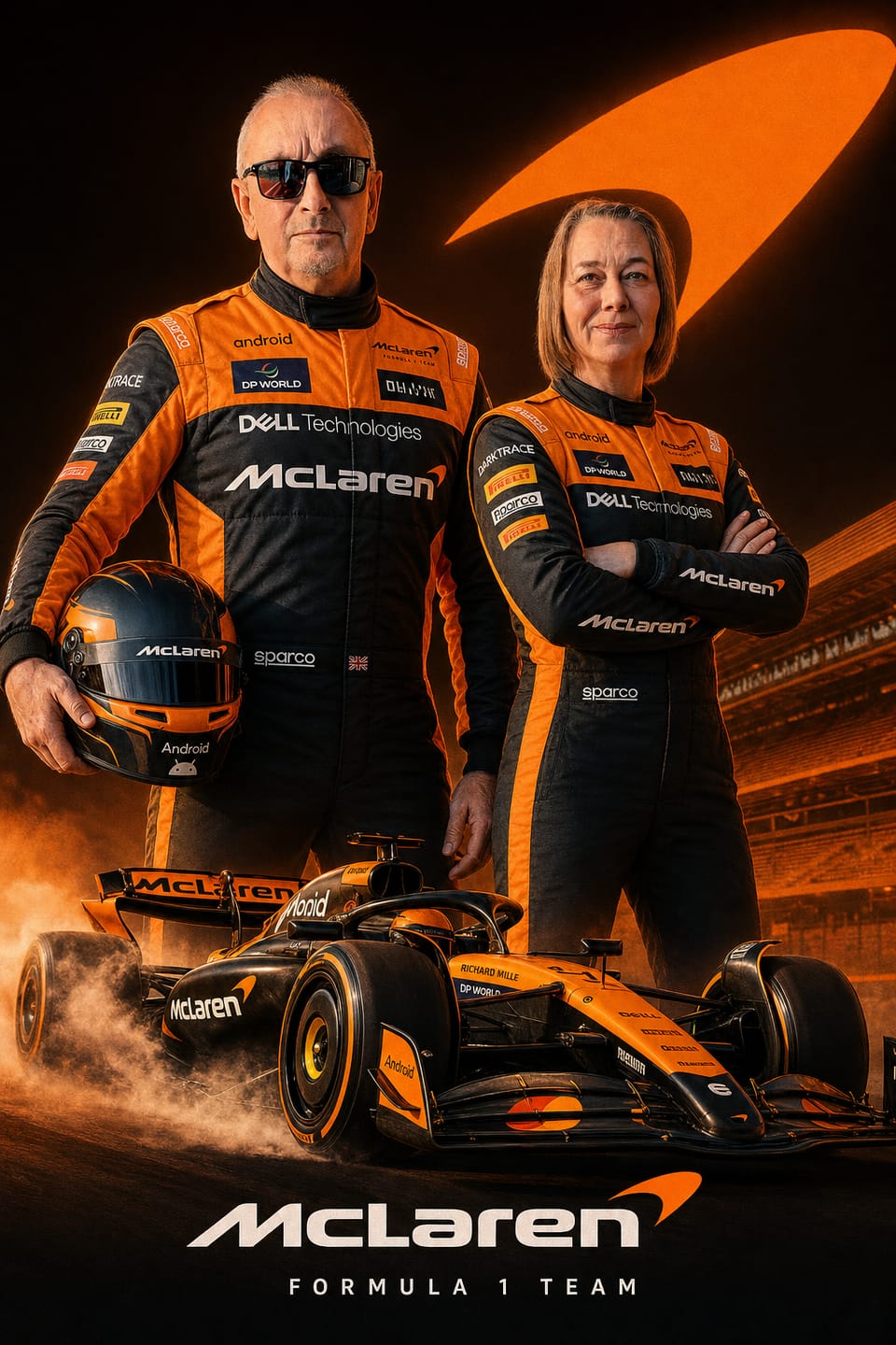Customer photo review of Custom F1 Racing Portrait