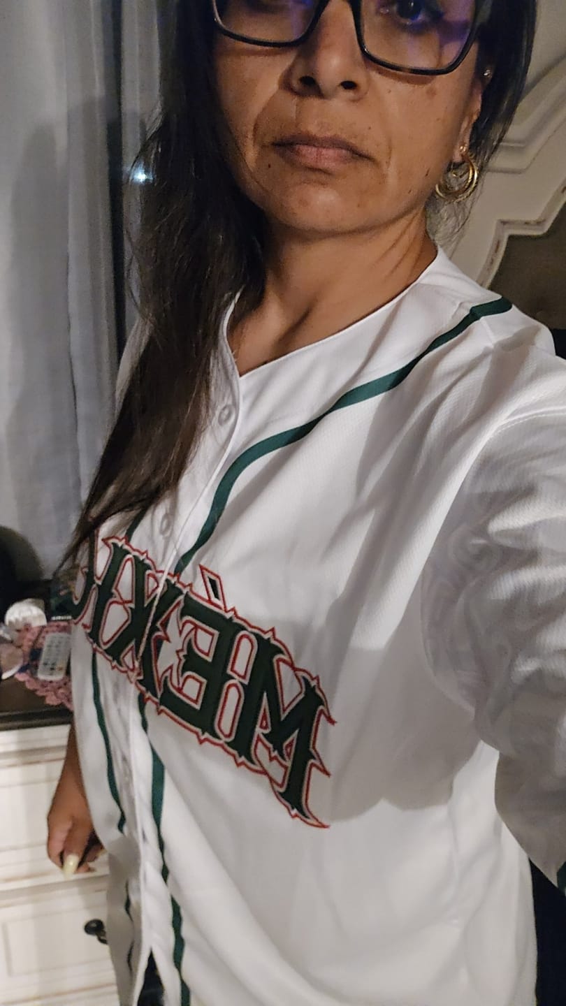 Customer photo review of Mexico Heritage Custom Baseball Jersey