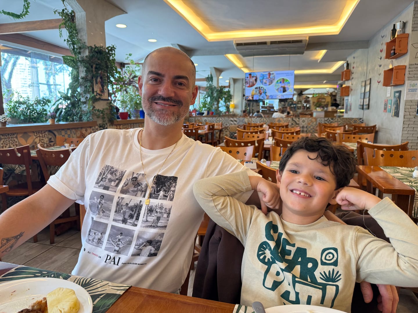 Customer photo review of Camiseta personalizada dia dos Pais - PAI PARA TODO MOMENTO - BRANCA - Algodão 100%