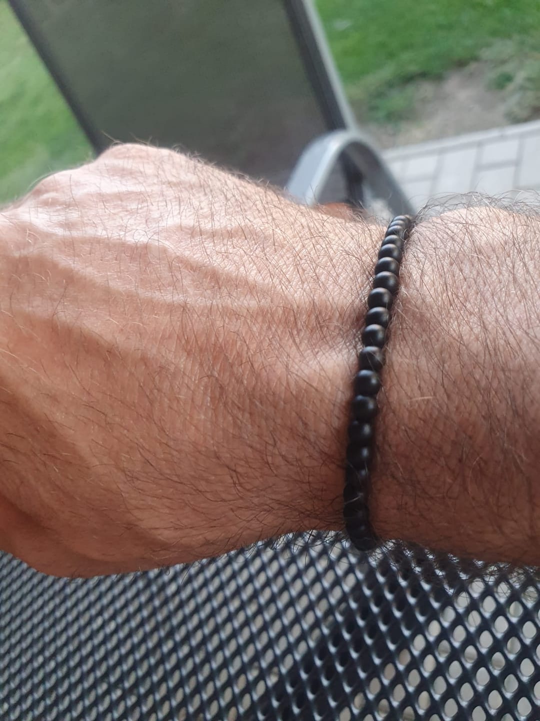 Customer photo review of Obsidian Armband