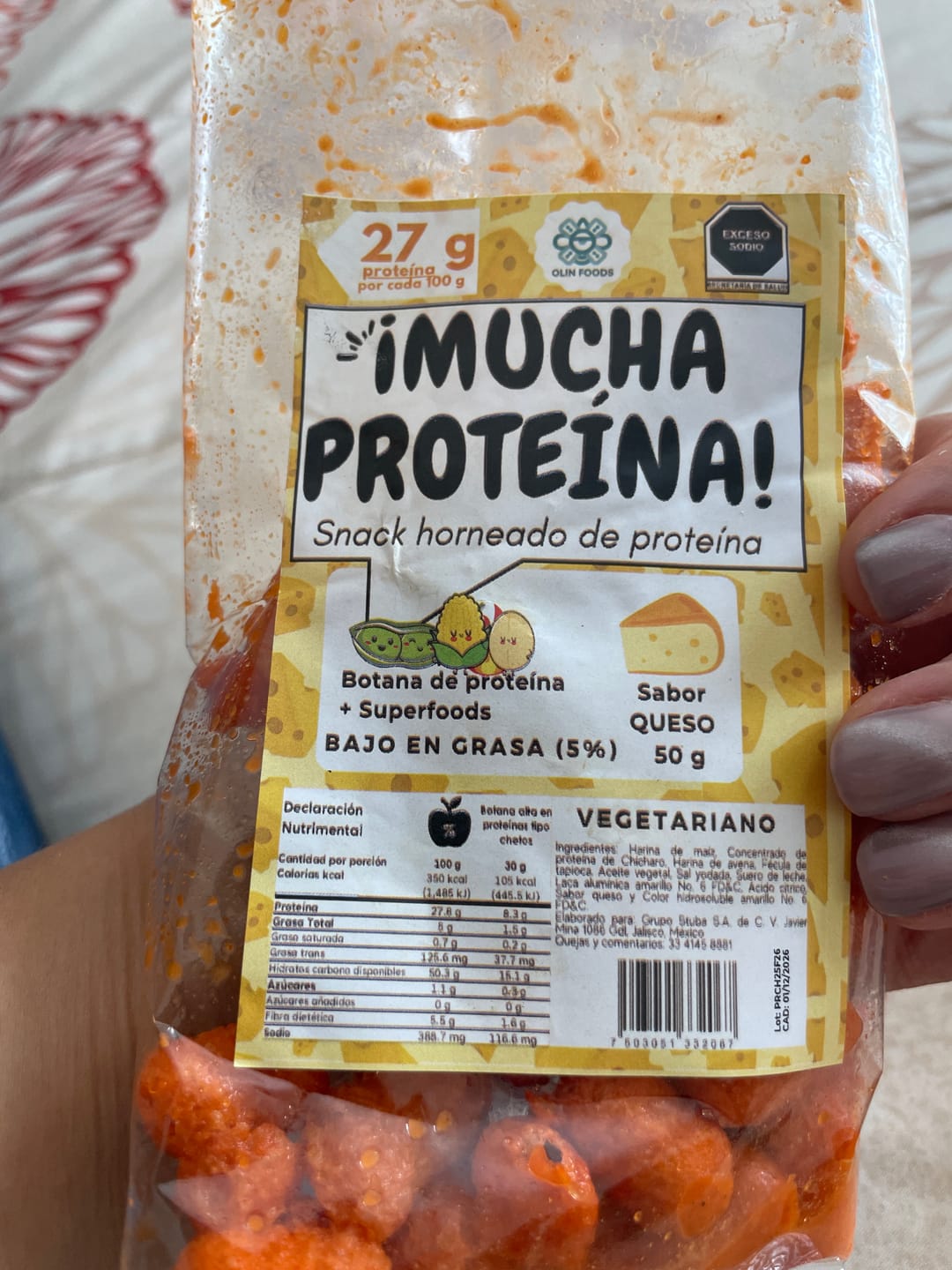 Customer photo review of 30 pack 50 g ¡Mucha Proteína! Envio Gratis