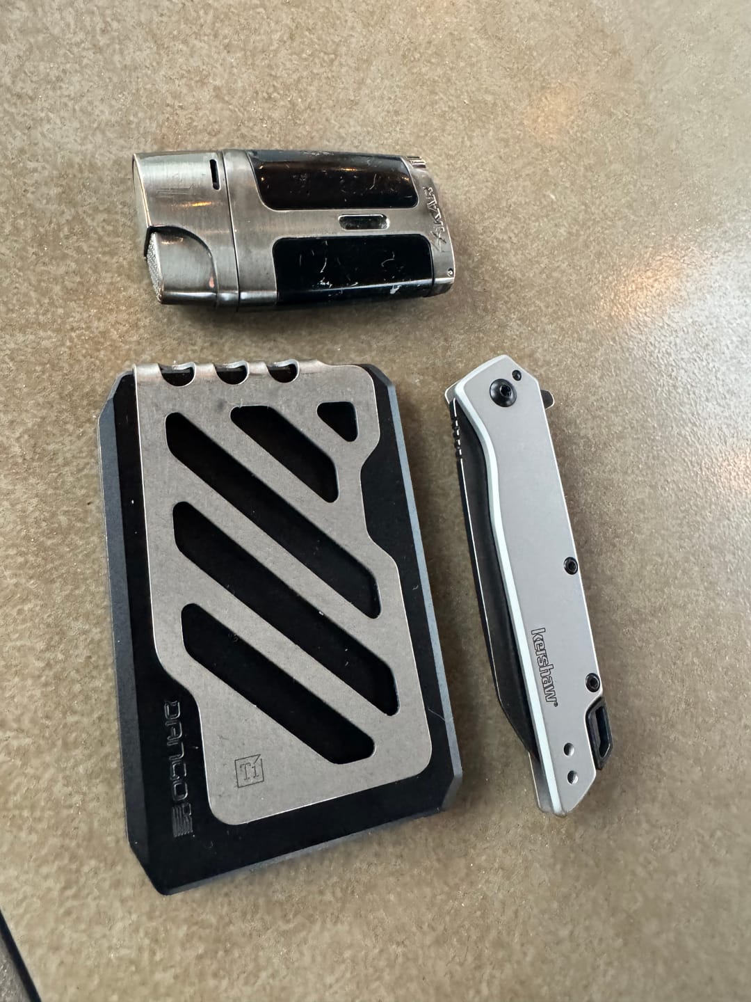 Customer photo review of SK1 Slide Kick Wallet with Titanium Money Clip