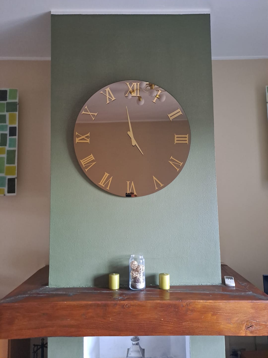 Customer photo review of Orologio da parete in vetro a specchio