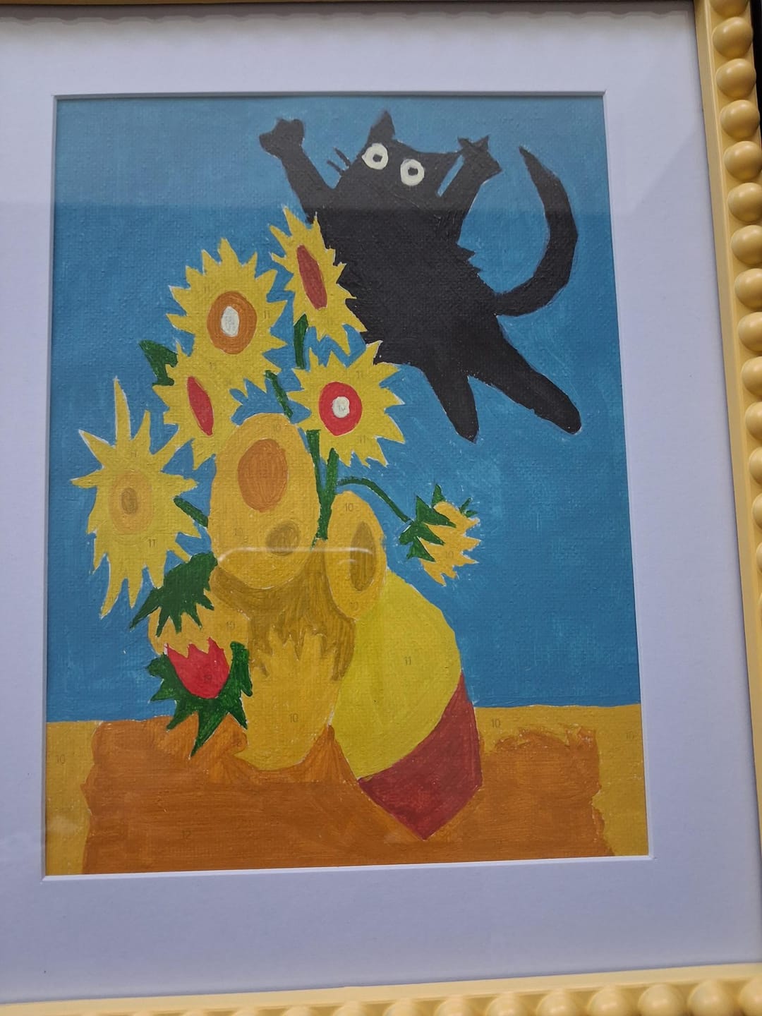 Customer photo review of 6 Mini Paintings - Crazy Cat Set