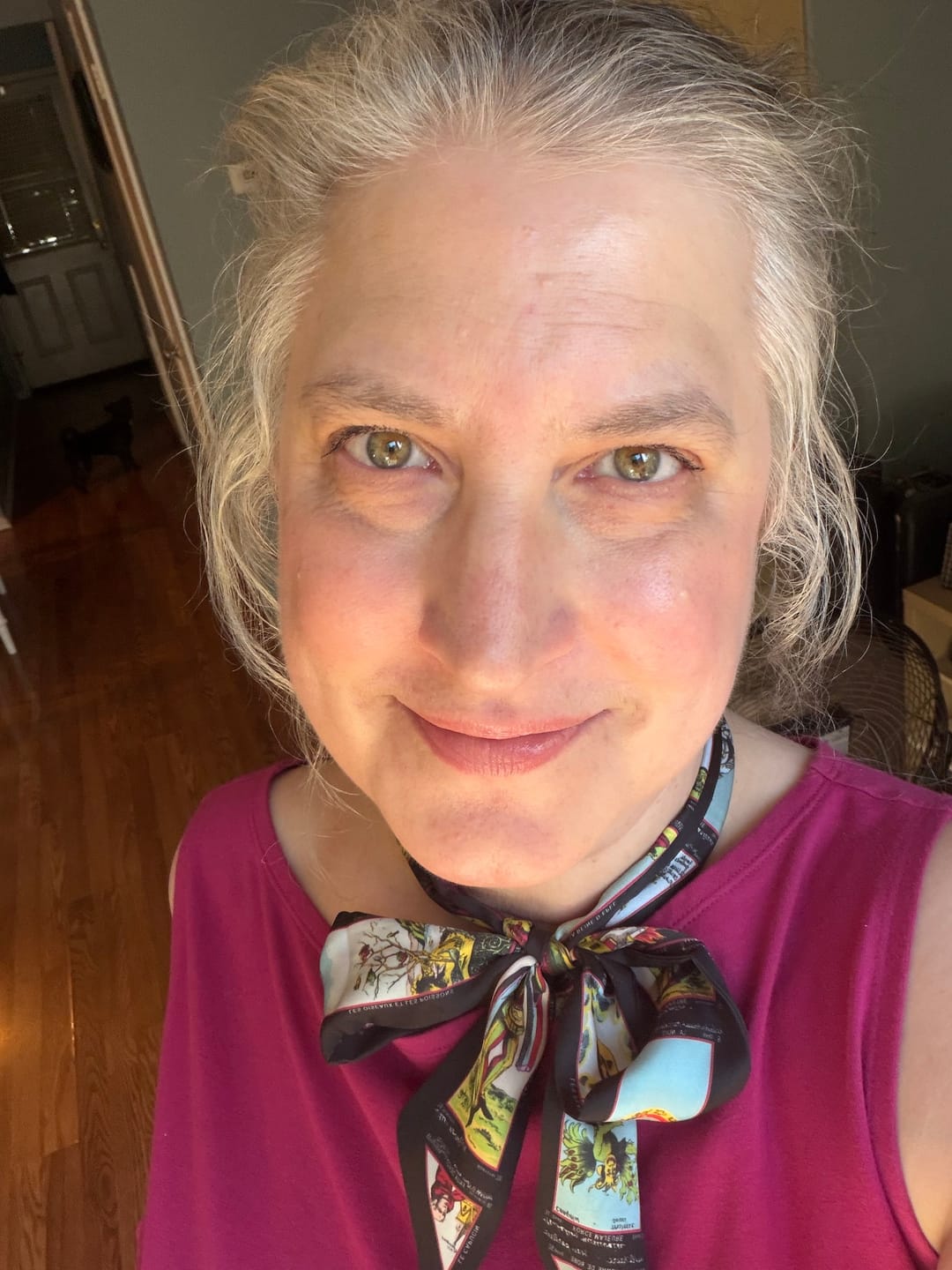 Customer photo review of Motif Skinny Scarf