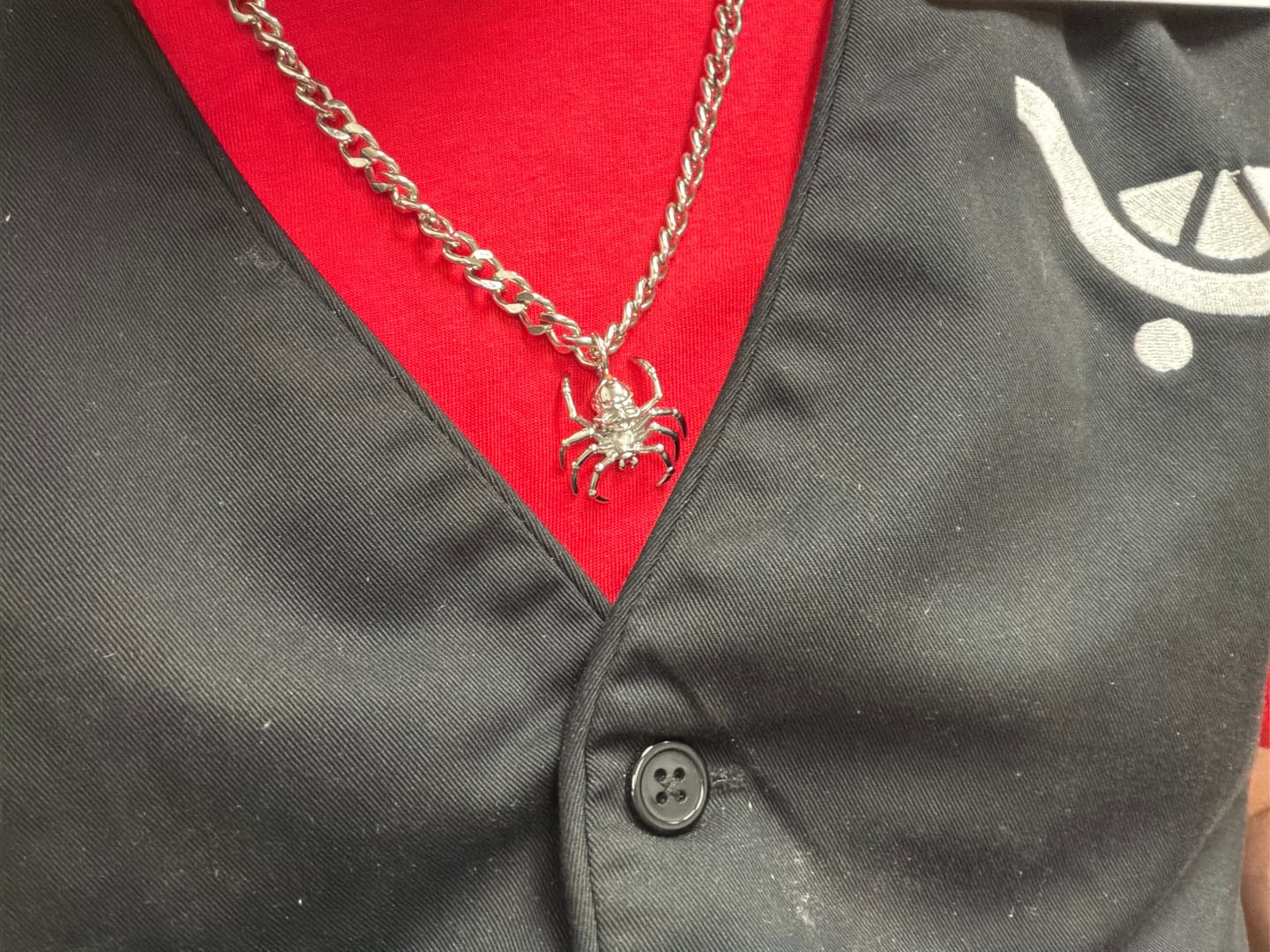 Customer photo review of SPIDER SKULL PENDANT