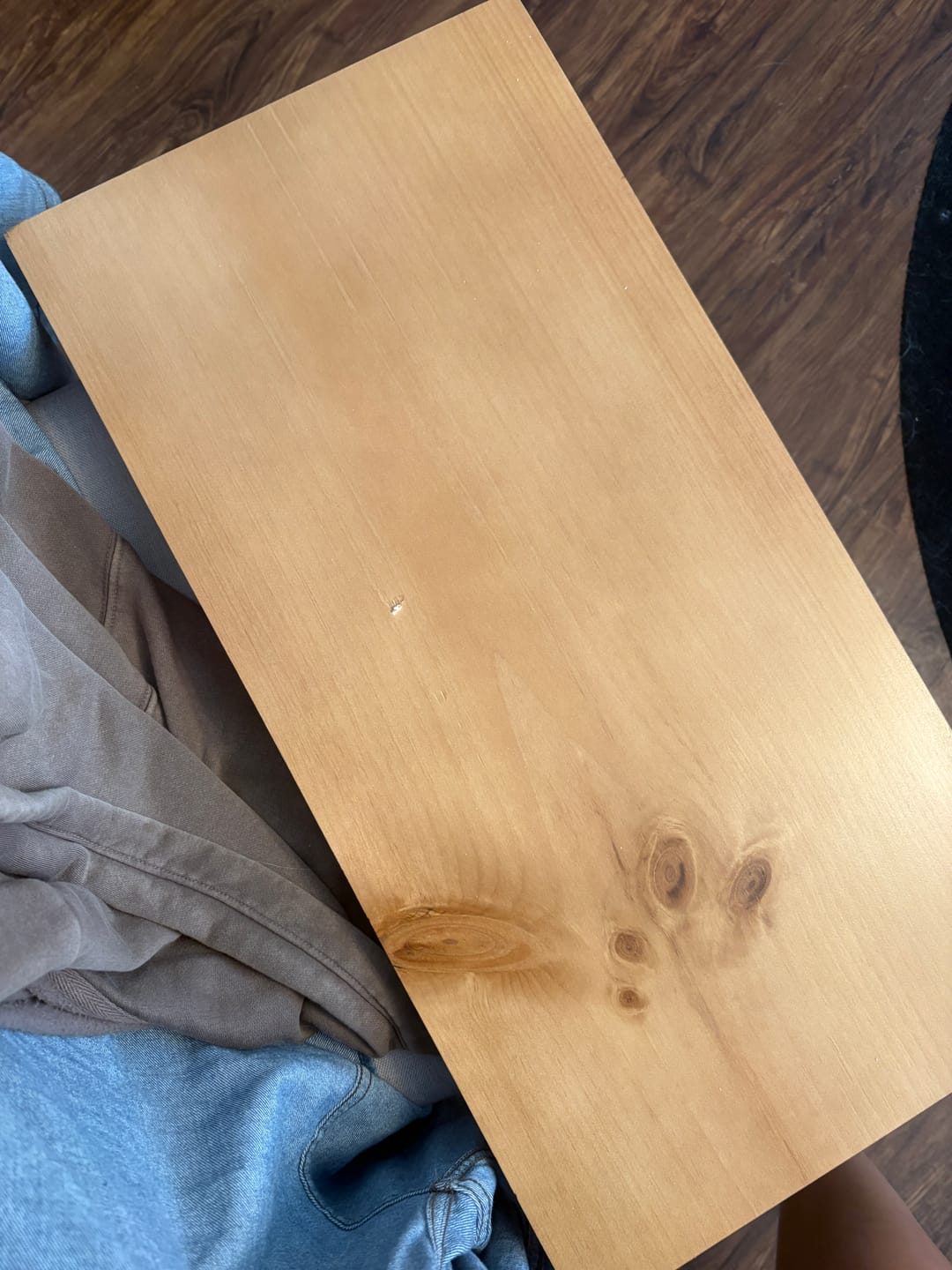 Customer photo review of Rustic Pine Floating Shelves