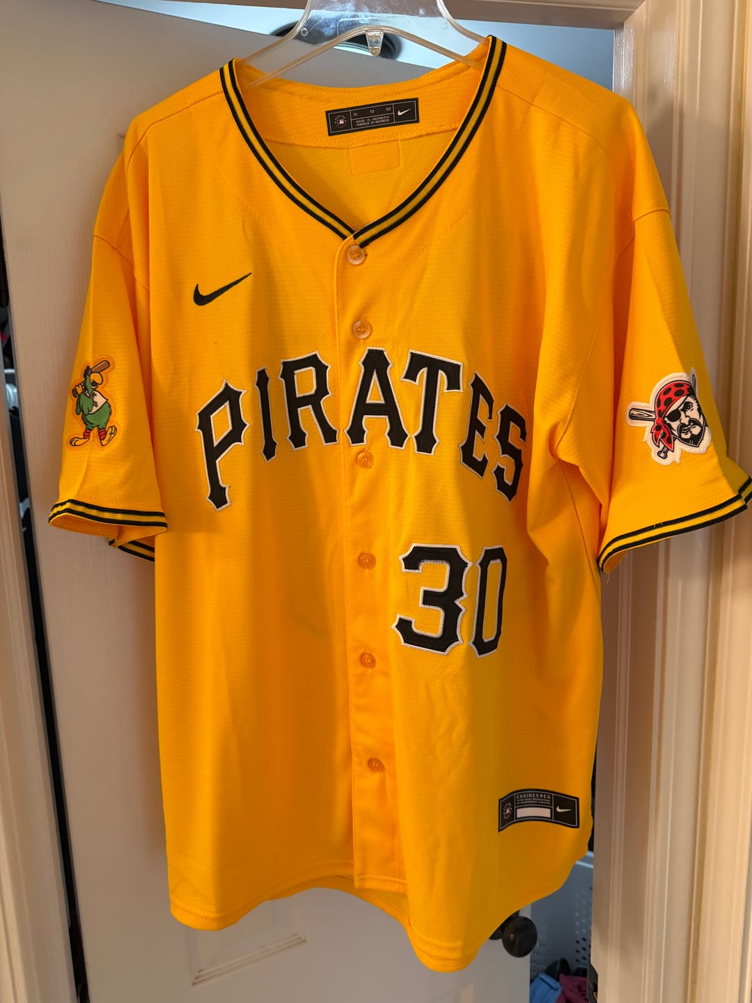 Customer photo review of Pittsburgh Pirate Parrot Patch Vapor Premier Limited Custom Jersey