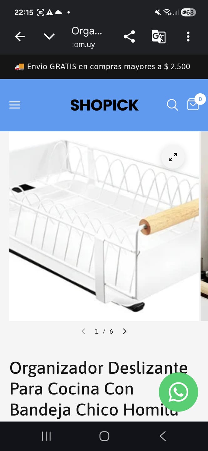 Customer photo review of Organizador Deslizante Para Cocina Con Bandeja Chico Homilu