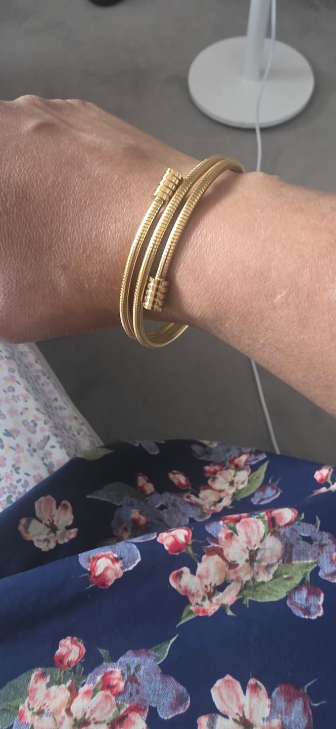 Customer photo review of Twisted Gold Bracelet